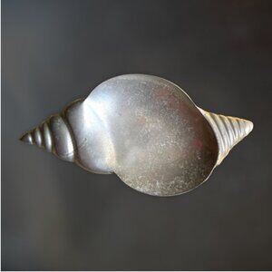 Vintage Paradigm Studios Cast Aluminum Sea Shell Catch All Decorative Dish